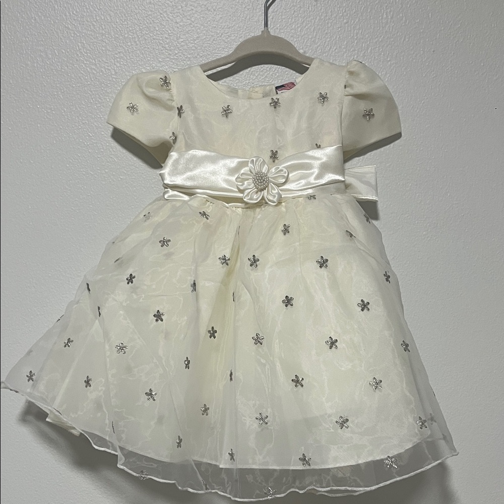 baby off white formal dress 12-18m